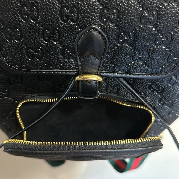 Black Leather Backpack - Picture 2 of 13